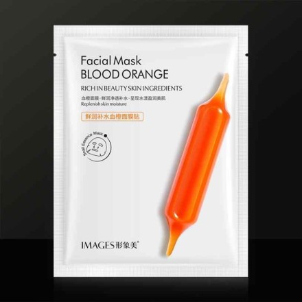 Антивозрастная тканевая маска c экстрактом цитруса Юдзу Images  Blood Orange Facial Mask