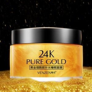 Ночная крем-маска  с Ниацинамидом Venzen 24k Pure Gold ,120гр 1