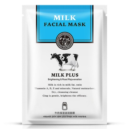 Тканевая маска для лица Rorec Milk Plus Whitening с протеинами молока