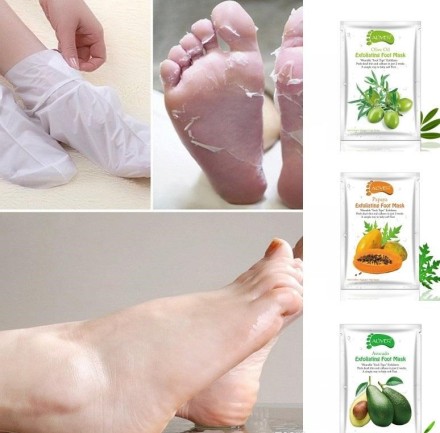 SADOER Восстанавливающая маска-носочки для ног с экстрактом авокадо от трещин и шелушения с глубоким