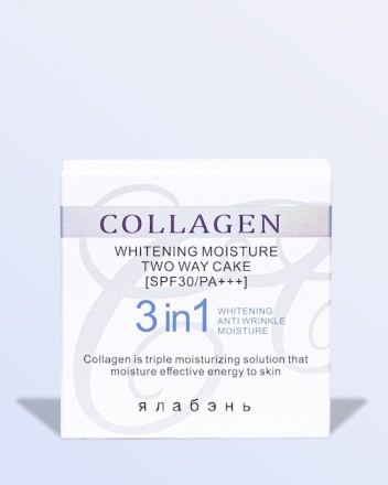 Осветляющая Пудра с коллагеном Collagen Whitening Moisture Two Way Cake 3in1, 03